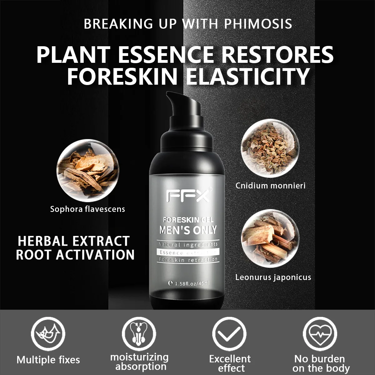 Foreskin cream for phimosis, Foreskin restoration, Penile health creme,  Better effect when used together with phimosis rings, Enhance foreskin  elasticity, Natural contraction, Exposed glans，Second generation brand new  upgraded pure plant formula（45ml ...